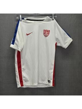 Nike USA Soccer Jersey Youth Large L 14-16 2014 World Cup Home White 17.5 PTP